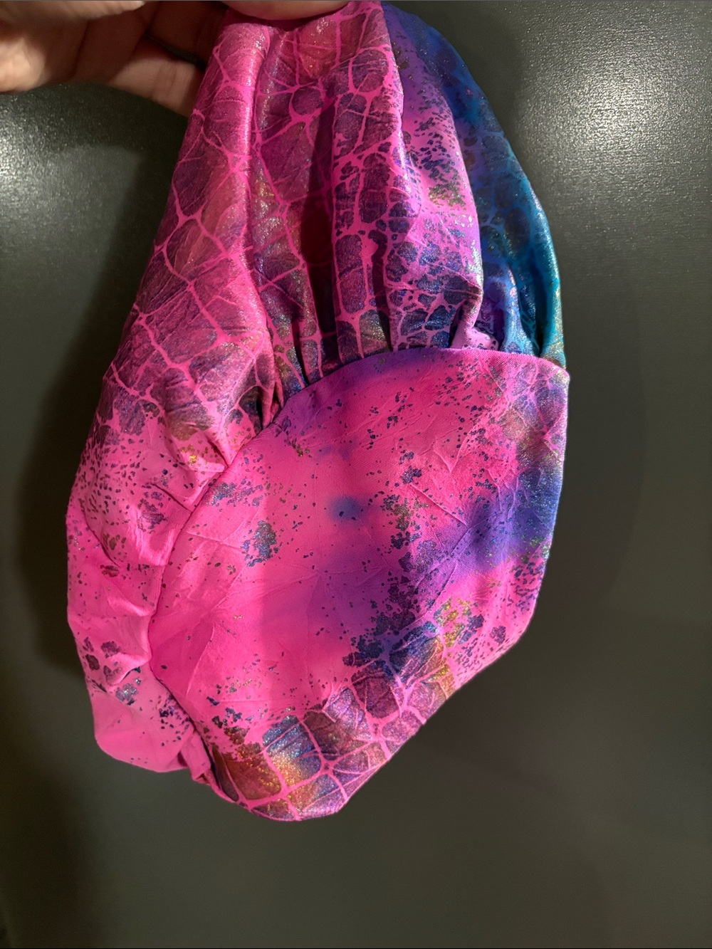 Vibrant Pink & Blue Tie-Dye scrub cap!